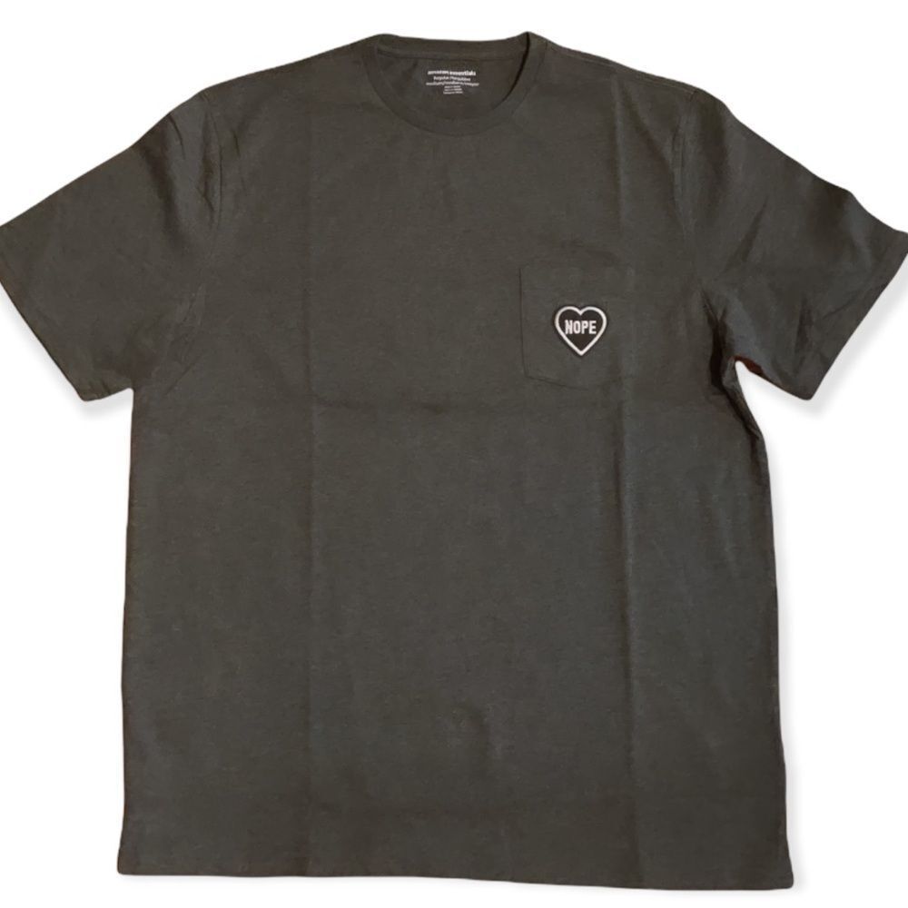 NWT Wool + Pepper Co. NOPE Pocket Tee